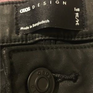 NEW ASOS Design Women’s High Waisted Solid Black Pants Tall